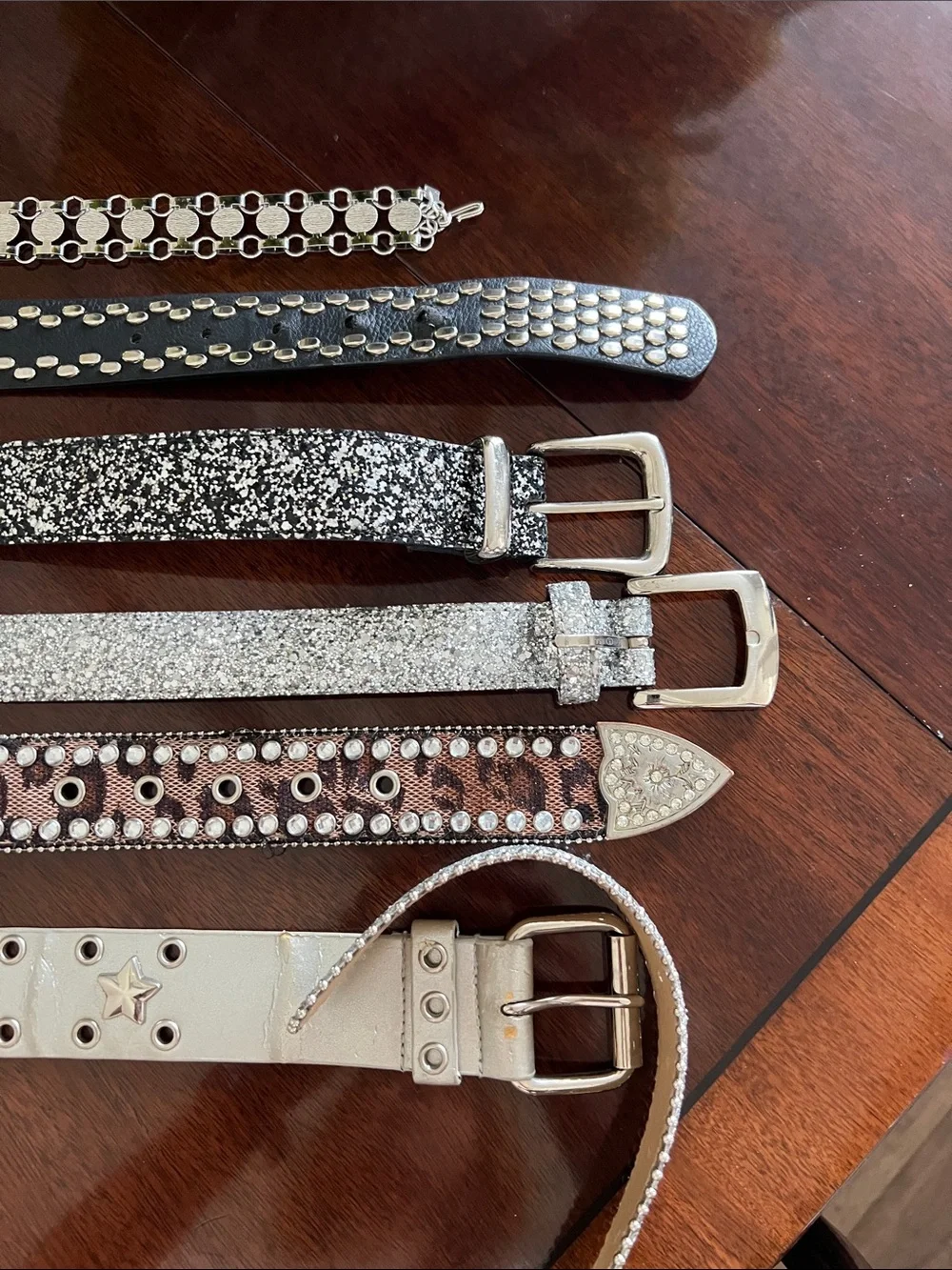 Assortment of belts with bling or Western!